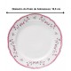 Prato Avulso Sobremesa 19,5cm Florescer Rosa Cerâmica Wolff
